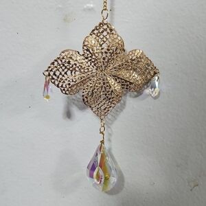Handcrafted Gold Bloom Radiance Suncatcher